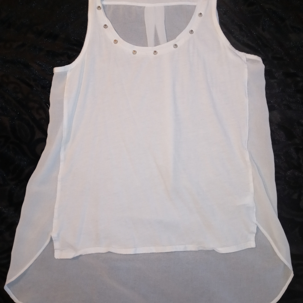 Express white short sleeve shirt extra small